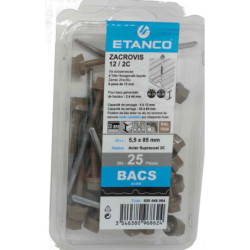 VIS AUTOPERCEUSE ZACROVIS TH12 5,5x85 RAL 9010 (blister 25 pcs)