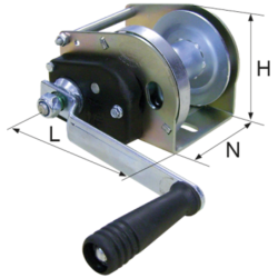 TREUIL MANUEL DE LEVAGE ET HALAGE AUTO FREINE 900/1500KG modele 12AFD