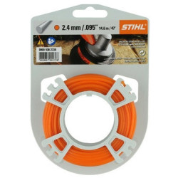 FIL DE COUPE ROND NYLON ORANGE Ø2.4mm x 14.6m BOBINE