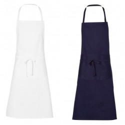 Tablier 100% coton 105cm Bleu