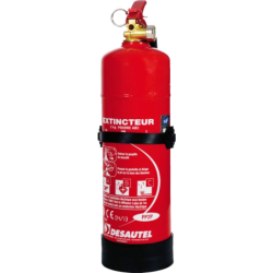 EXTINCTEUR POUDRE ABC 2 KG AVEC SUPPORT