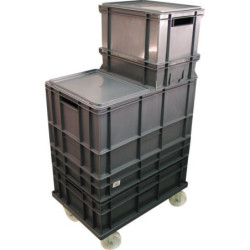 BAC DE MANUTENTION AJOURE 600 x 400 x 200 EN PP GRIS - 35 L