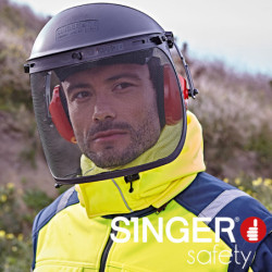 Kit forestier protection visage avec visière et antibruit SNR 27,6dB