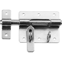 Verrou de box porte-cadenas à visser avec gâche Ø 16mm laquée noir