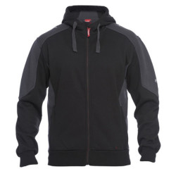 Sweat à capuche Galaxy polyester coton 340g Gris/noir