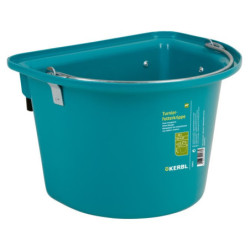 SEAU MANGEOIRE PLASTIQUE 12L, AVEC ANSE, NOIR