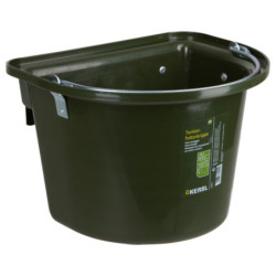 SEAU MANGEOIRE PLASTIQUE 12L, AVEC ANSE, NOIR