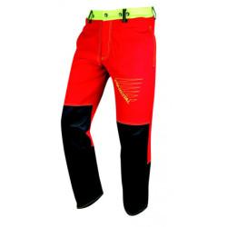 Pantalon forestier anti coupure Prior Move classe 1 type A Rouge/Noir