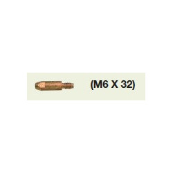 TUBE CONTACT MB15 M6x32 Cu D0.8 ACIER (sachet de 10 pcs)