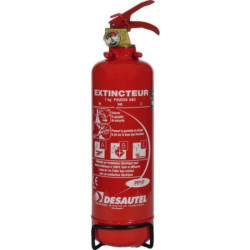 EXTINCTEUR POUDRE ABC 1 KG AVEC SUPPORT