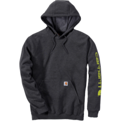 Sweat à capuche Carhartt logo manche Carbon heather
