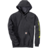 Sweat à capuche Carhartt logo manche Carbon heather
