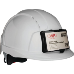 CASQUE EVOLITE VENTILE PORTE BADGE HARNAIS AJUSTEMENT 3D SERRAGE Blanc