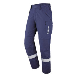 Pantalon multirisques Antuco Atex reflect coton polyester 260g Marine