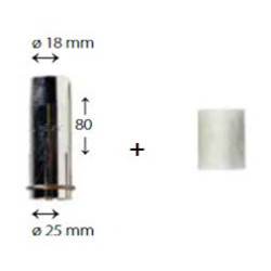 BUSE GAZ + BAGUE ISOLANTE POUR TORCHE PMT 42