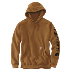 Sweat à capuche Carhartt logo manche Brown