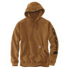 Sweat à capuche Carhartt logo manche Brown