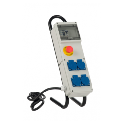 COFFRET DE CHANTIER MONO 4 PRISES + ARRET D'URGENCE