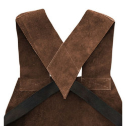 Tablier soudeur cuir Marron croûte 90x70 cm