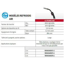 TORCHE MIG LG PROMIG AIR 400 4M