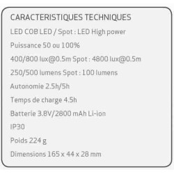 LAMPE INSPECTION SLIM 3en1 ULTRA-MINCE ET FLEXIBLE 500 LUMENS