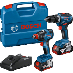 Pack de Perceuse-visseuse GSR 18V-55 + Boulonneuse GDX 18V-200 + 2 batteries + chargeur rapide