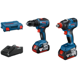 Pack de Perceuse-visseuse GSR 18V-55 + Boulonneuse GDX 18V-200 + 2 batteries + chargeur rapide