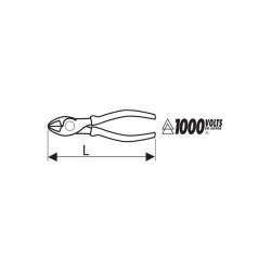 PINCE COUPANTE DIAGONALE ISOLEE 1000V 160mm EXPERT