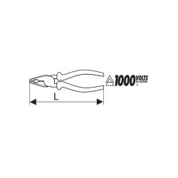 PINCE UNIVERSELLE ISOLEE 1000V 180mm EXPERT
