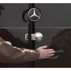 VERROU DE SÉCURITÉ POUR VÉHICULE UTILITAIRE UFO SIMPLE, INOX AVEC 2 CLÉS