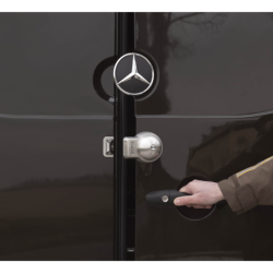 VERROU DE SÉCURITÉ POUR VÉHICULE UTILITAIRE UFO KIT 2 PIECES, INOX AVEC 3 CLÉS