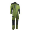Combinaison 2 zips Trident polyester coton 245g Vert mousse/noir