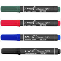 MARQUEUR NOIR PERMANENT PICA POINTE OGIVE épaisseur d’écriture 1-4 mm (vrac)
