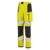 Pantalon HV stretch Star PI polyester recyclé 280g classe 2 Jaune/noir