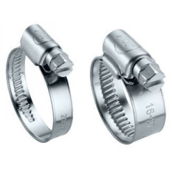 Collier de serrage bande pleine Largeur 9mm Ø 12-22mm Inox W4.