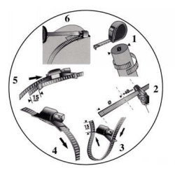 TETE POUR BANDE PERFOREE DE 8mm W4