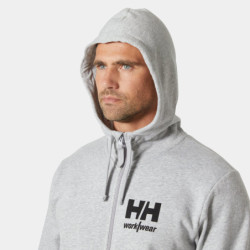 FS Sweat zippé à capuche Classic coton polyester 280g Light grey mélange
