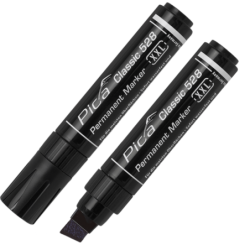 MARQUEUR NOIR PERMANENT XXL PICA POINTE BISEAUTEE épaisseur d’écriture 4-12 mm (vrac)