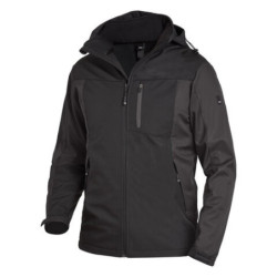 VESTE SOFTSHELL JANNIK 100% POLY 320G Marine/ Noir