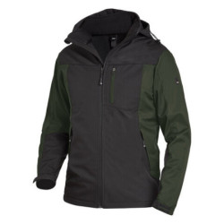 VESTE SOFTSHELL JANNIK 100% POLY 320G Marine/ Noir