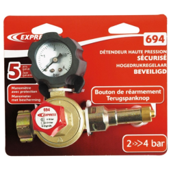 Détendeur avec manomètre sécurisé - reccod entrée 3/8G