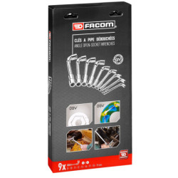 JEU DE 9 CLES A PIPE DEBOUCHEES 75.J9PB