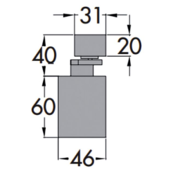 FERME PORTE GR400 - 3 ARGENT