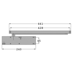 FERME PORTE GR400 - 3 ARGENT