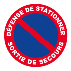 DISQUE 450 mm DEFENSE DE STATIONNER SORTIE SECOURS