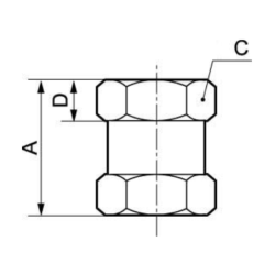 MANCHON EGAL CYLINDRIQUE FEMELLE G 1-4