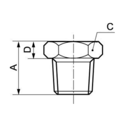 REDUCTION CONIQUE M3/8 - CYLINDRIQUE F1/4