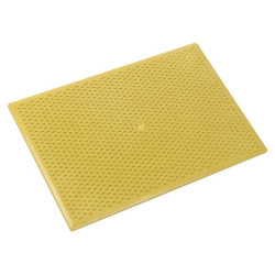 TALOCHE EN ABS RECTANGULAIRE JAUNE 27x18cm