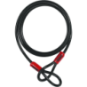 Câble spiral antivol avec 2 boucles Ø10mm longueur 200cm noir