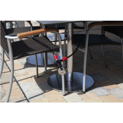 Câble spiral antivol avec 2 boucles Ø10mm longueur 200cm noir